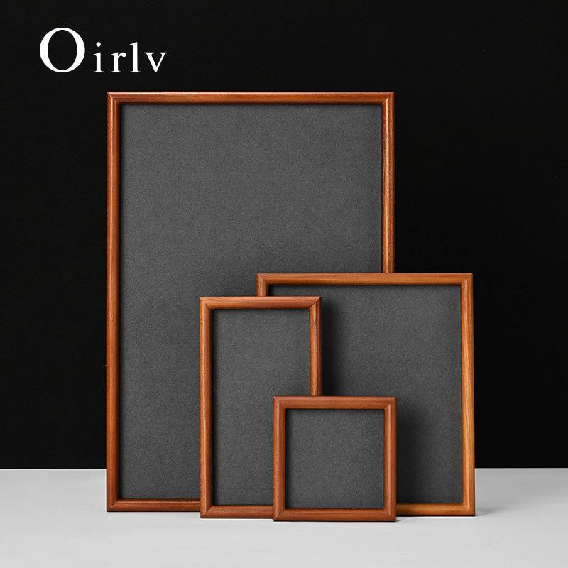Gray Wooden Jewelry Display Tray