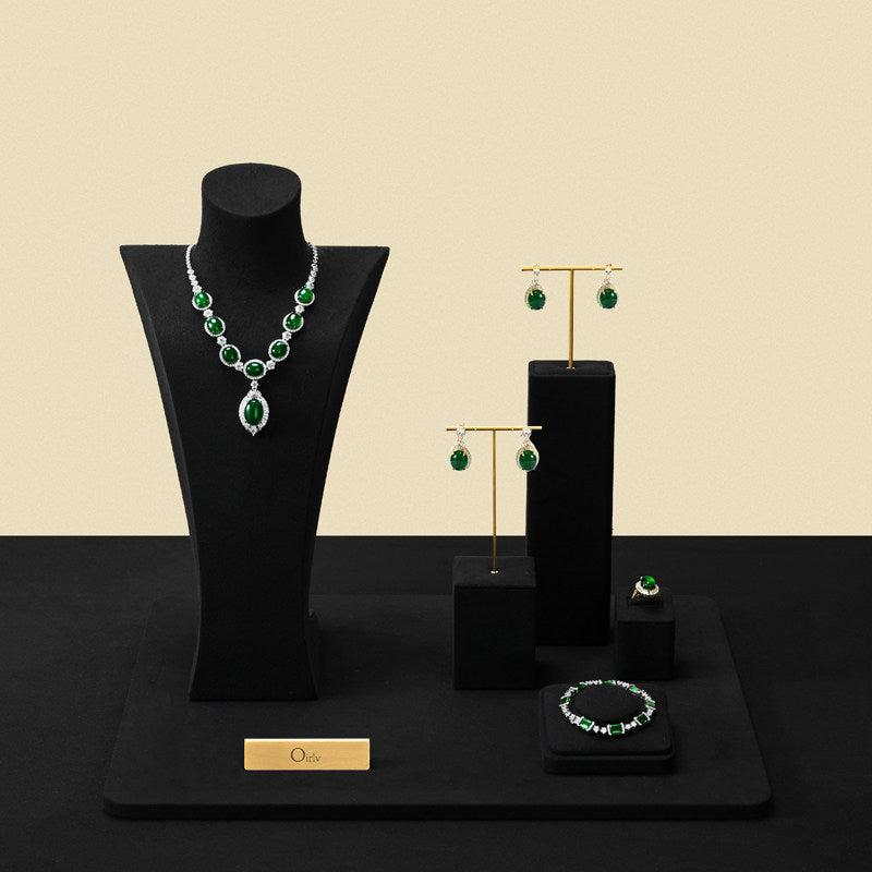 Black Jewelry Display Set