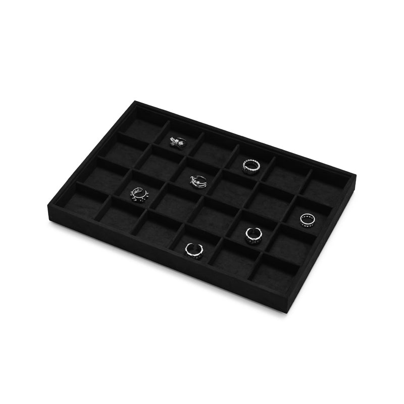 Black Microfiber Jewelry Display Tray