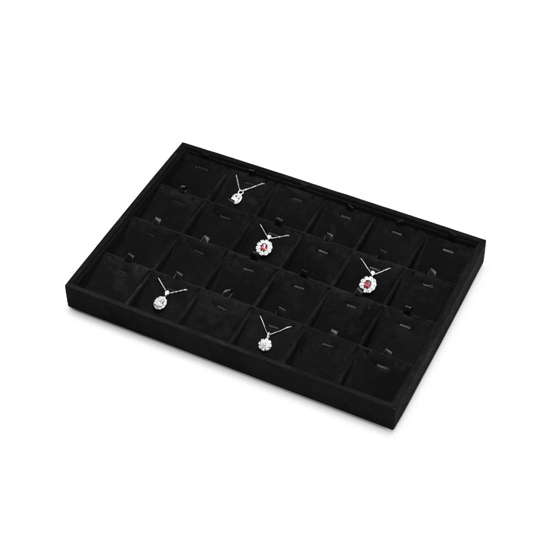 Black Microfiber Jewelry Display Tray