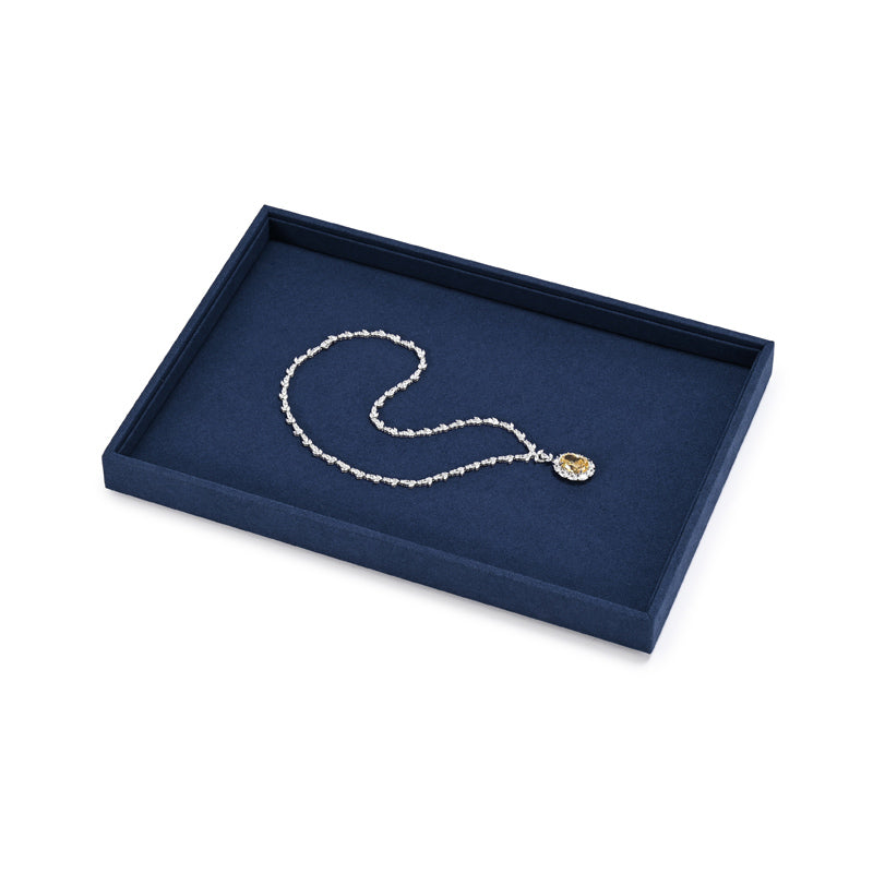 Blue Microfiber Jewelry Display Tray