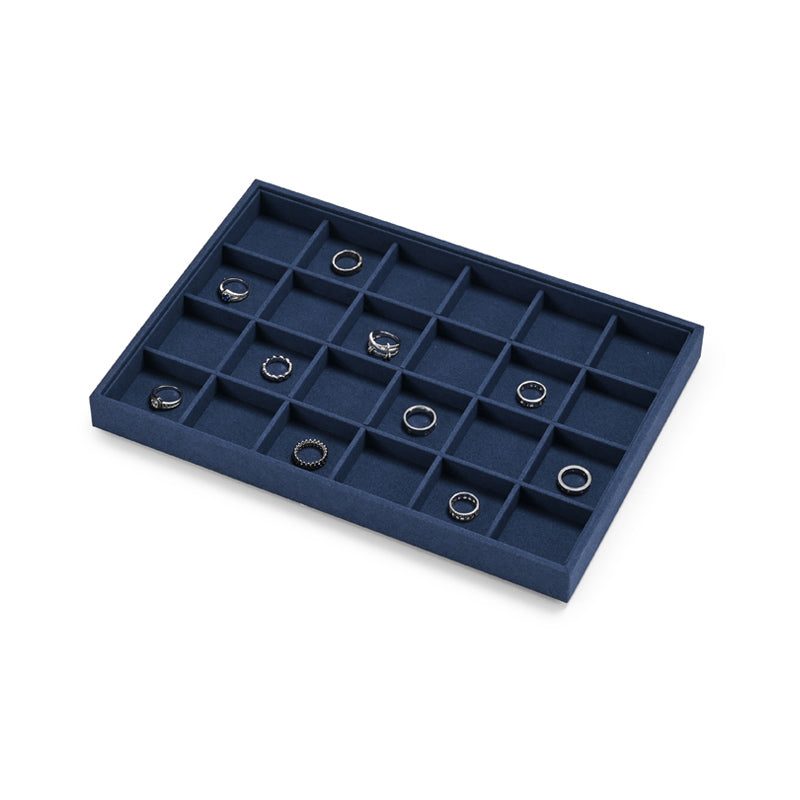 Blue Microfiber Jewelry Display Tray