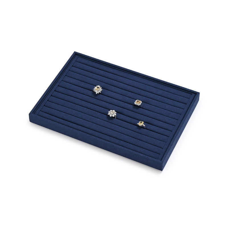 Blue Microfiber Jewelry Display Tray