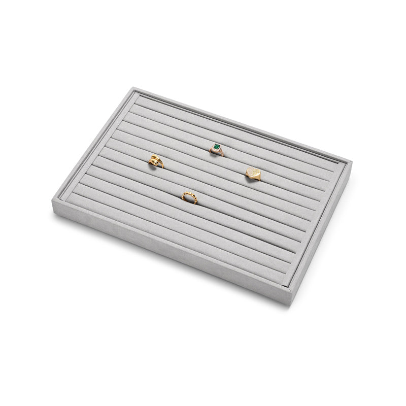Gray Microfiber Jewelry Display Tray