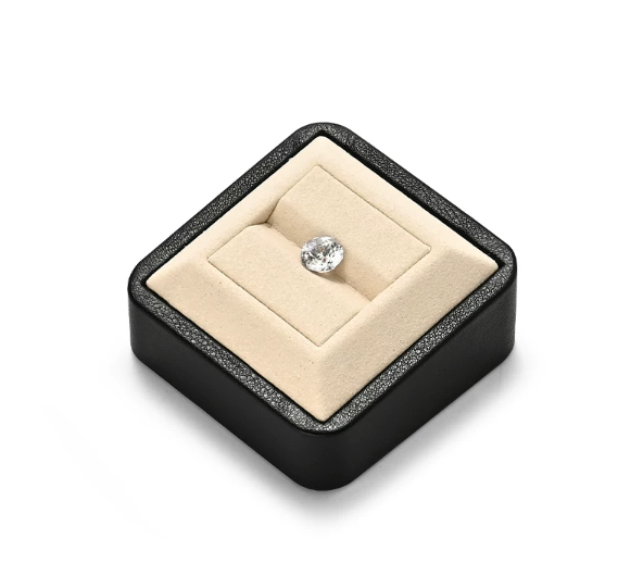 Beige Microfiber Jewelry Box