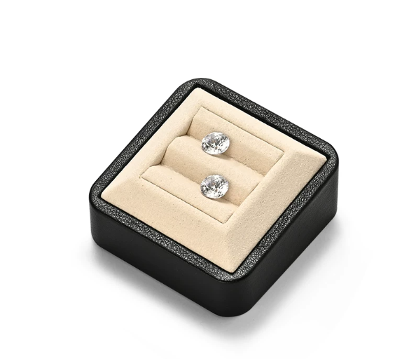 Beige Microfiber Jewelry Box