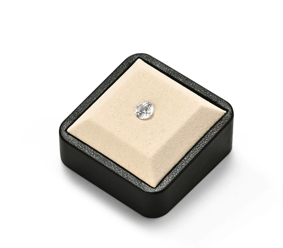 Beige Microfiber Jewelry Box