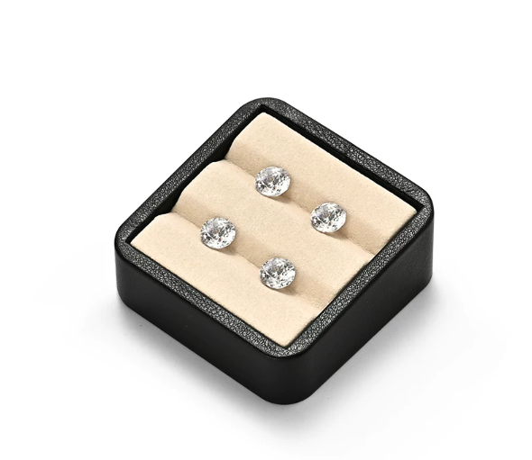 Beige Microfiber Jewelry Box