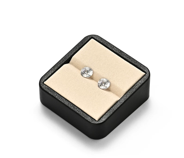 Beige Microfiber Jewelry Box