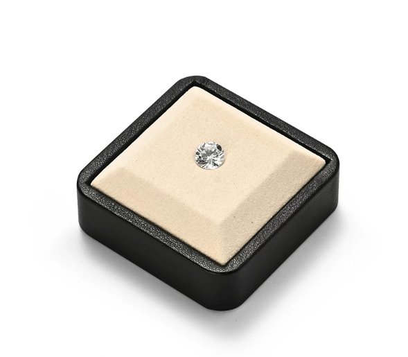 Beige Microfiber Jewelry Box