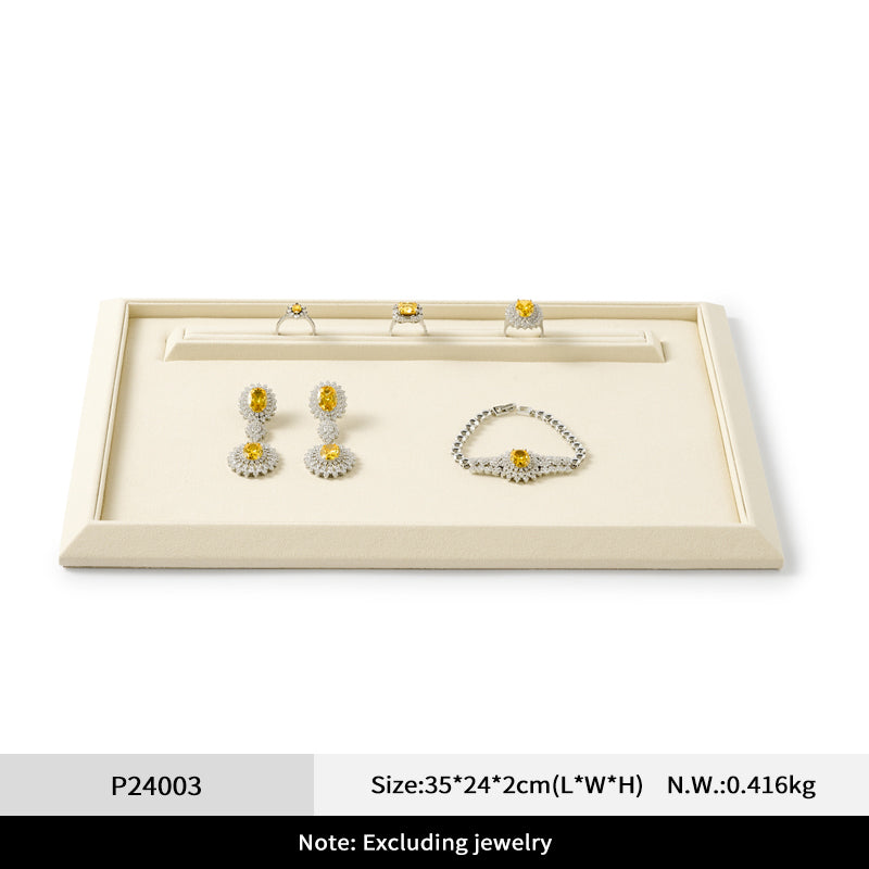 PU Leather Microfiber Jewelry Tray