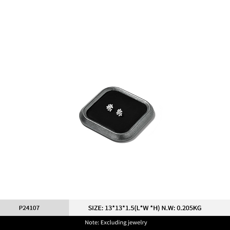 PU Leather Velvet Jewelry Display Tray