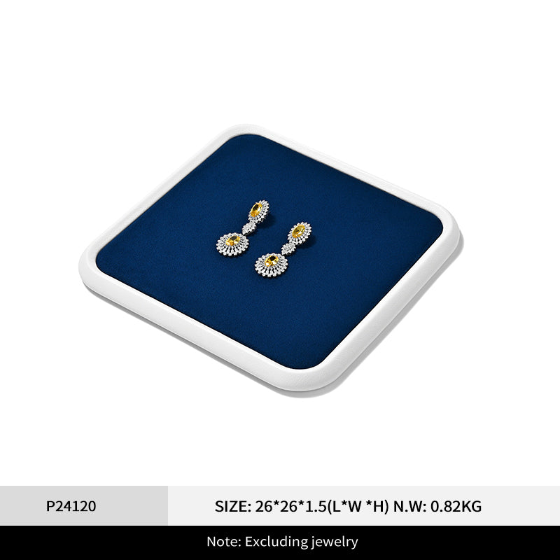 PU Leather Velvet Jewelry Display Tray