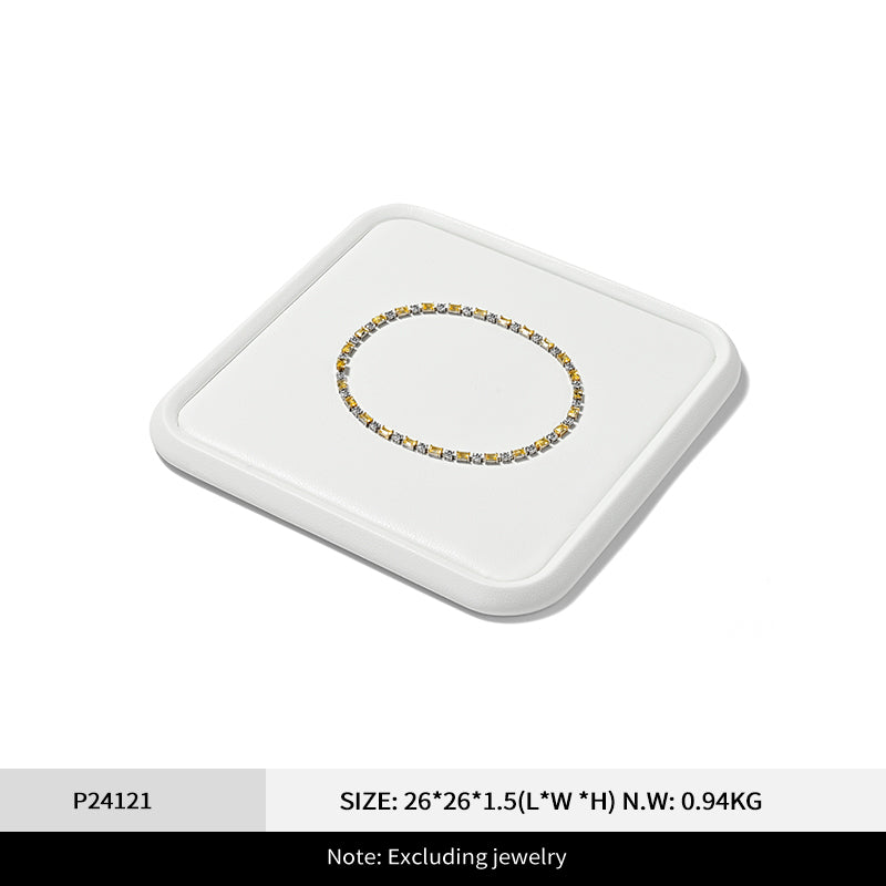 PU Leather Velvet Jewelry Display Tray