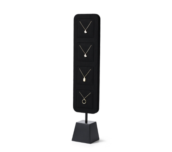 Black Microfiber Jewelry Display Stand