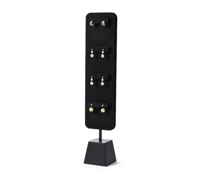 Black Microfiber Jewelry Display Stand