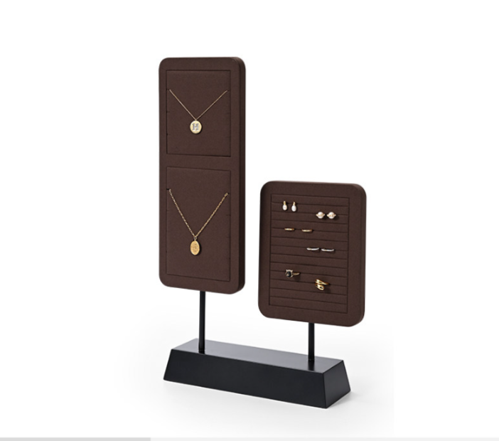 Microfiber Metal Jewelry Display Stand