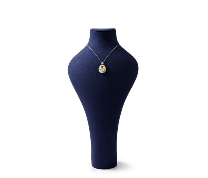 Blue Microfiber Jewelry Display Set