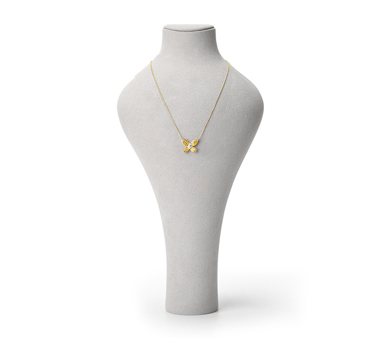 Gray Microfiber Jewelry Display Set