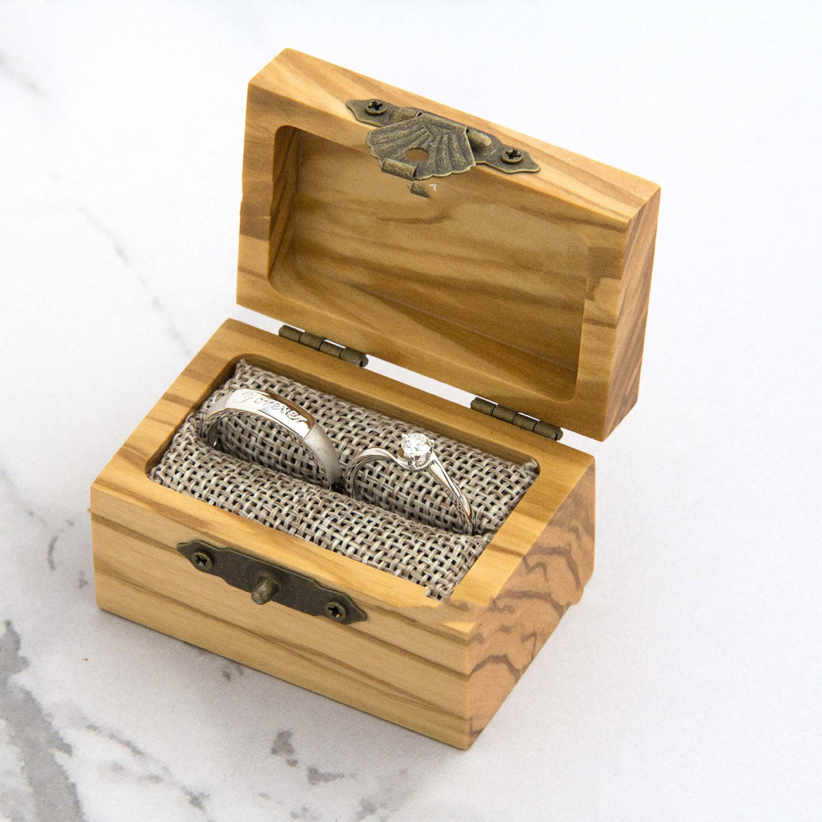 Retro ring wooden jewelry box — view 3