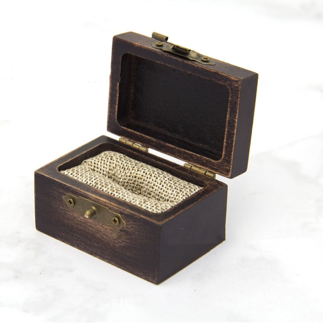 Retro ring wooden jewelry box — view 4