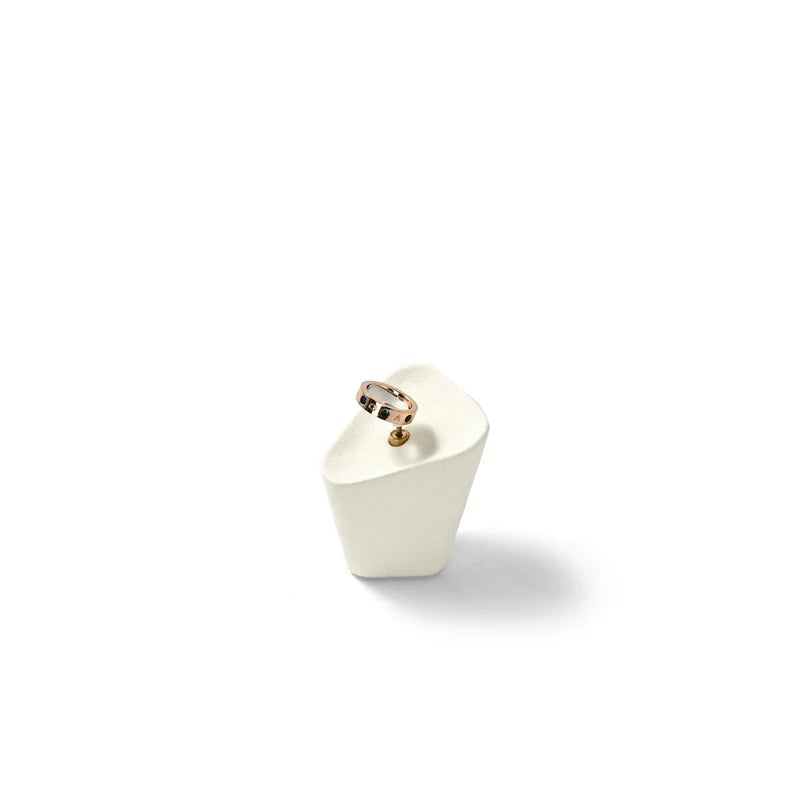 Beige Microfiber Jewelry Display Set