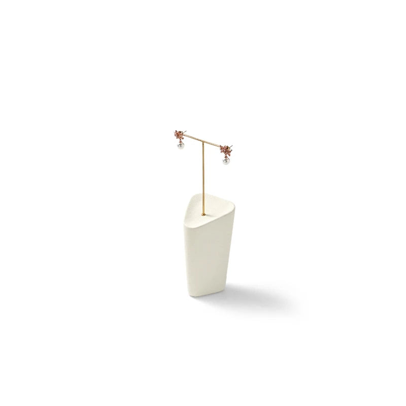 Beige Microfiber Jewelry Display Set