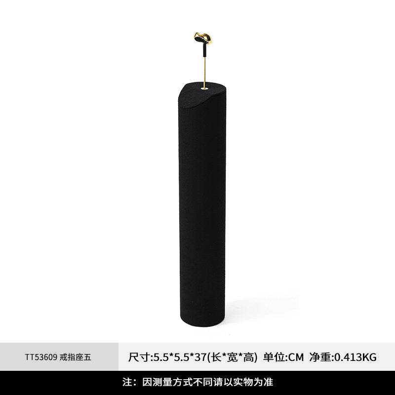 Black Microfiber Jewelry Display Stand