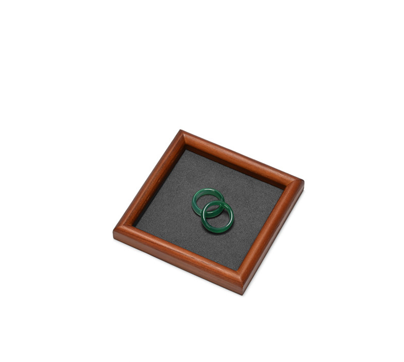 Gray Wooden Jewelry Display Tray