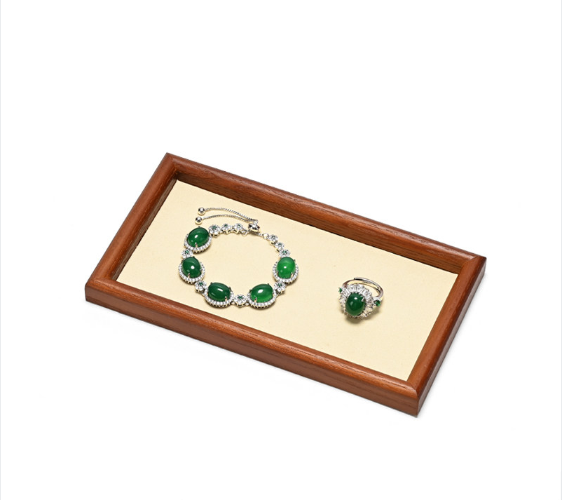 Gray Wooden Jewelry Display Tray