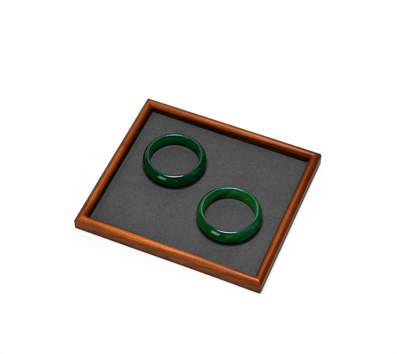Gray Wooden Jewelry Display Tray