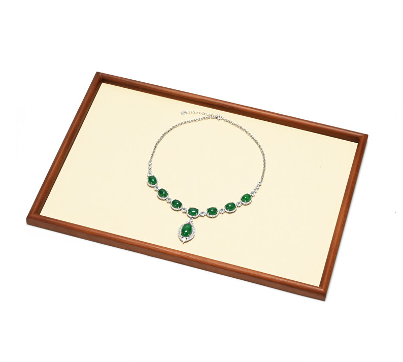 Gray Wooden Jewelry Display Tray