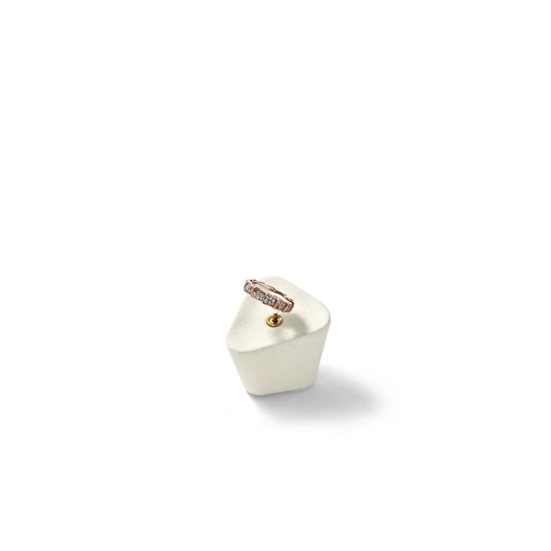 Beige Microfiber Jewelry Display Set