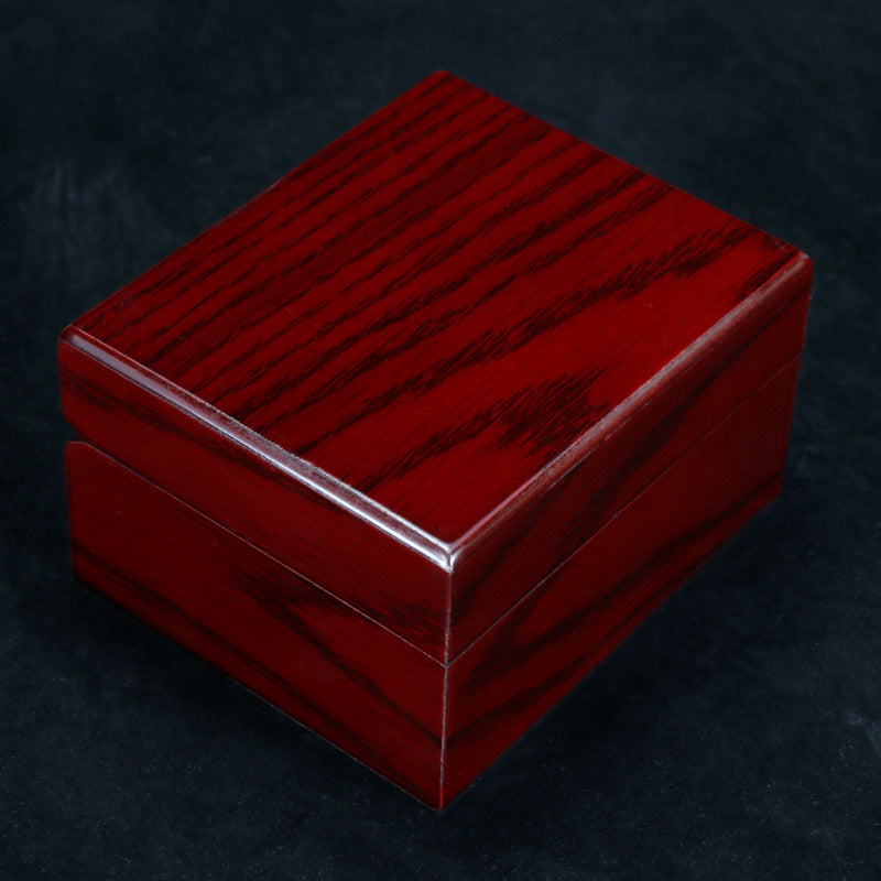 Solid wood watch and jewelry gift box — view 1