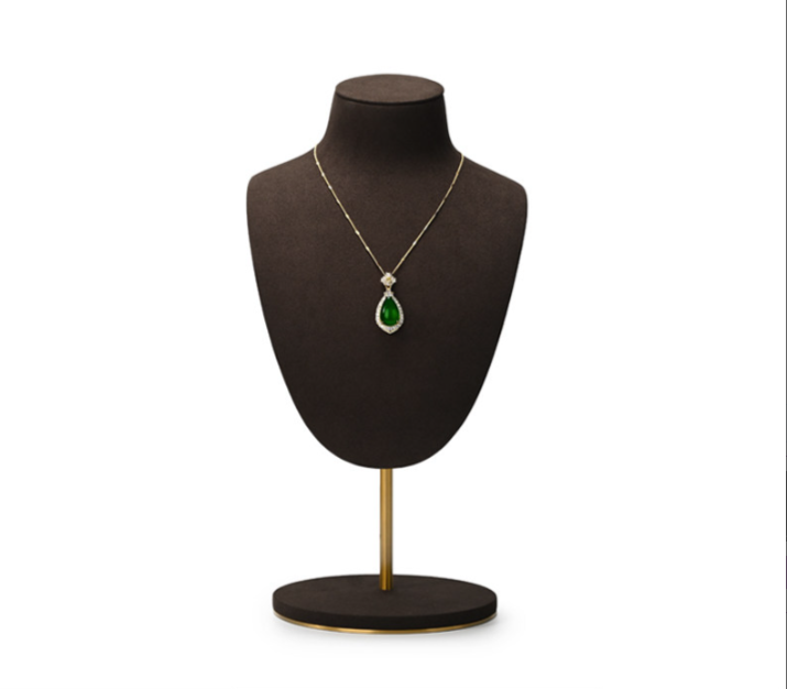 Brown Microfiber Jewelry Display Set