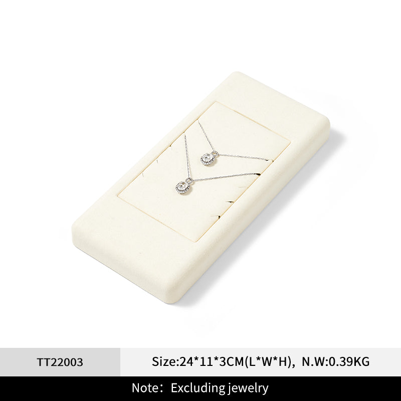 Beige Microfiber Jewelry Tray