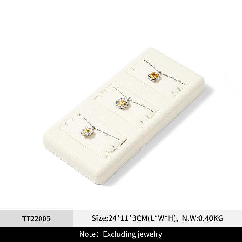 Beige Microfiber Jewelry Tray