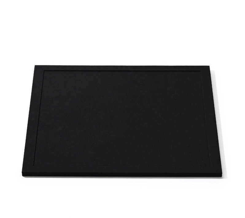 Black Microfiber Wooden Jewelry Display Stand