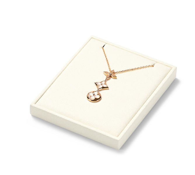Beige Microfiber Jewelry Display Stand