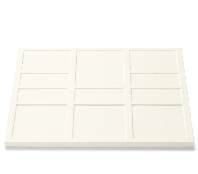 Beige Microfiber Jewelry Display Stand