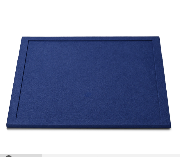 Blue Microfiber Wooden Jewelry Display Set