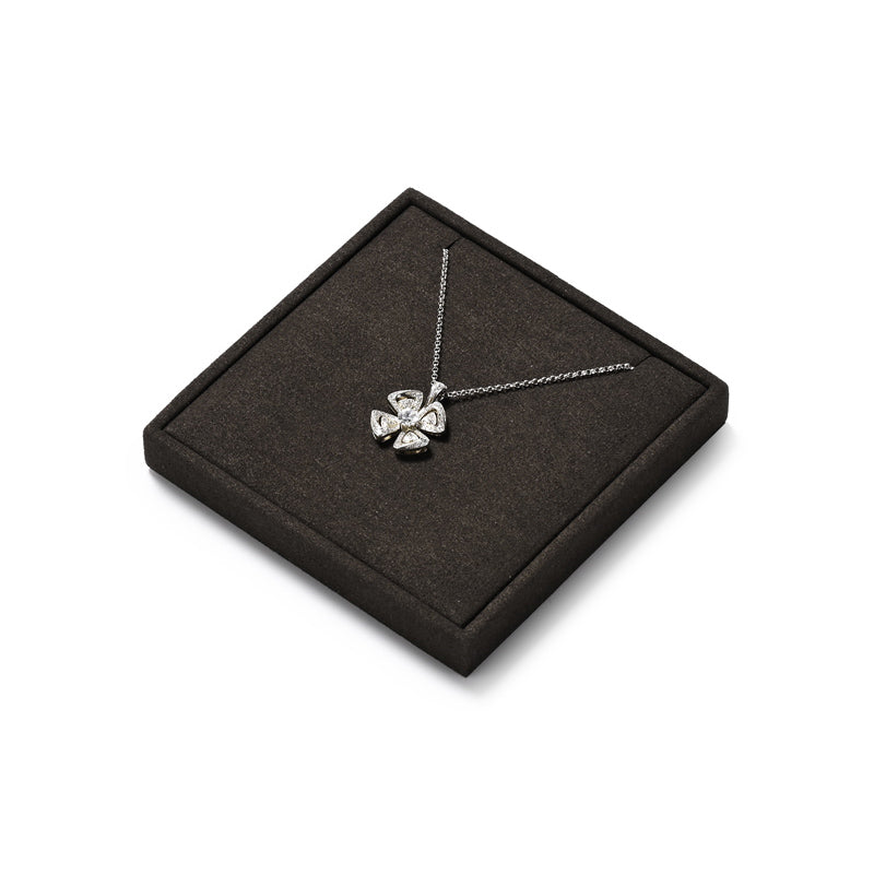 Brown Microfiber Wooden Jewelry Display Set