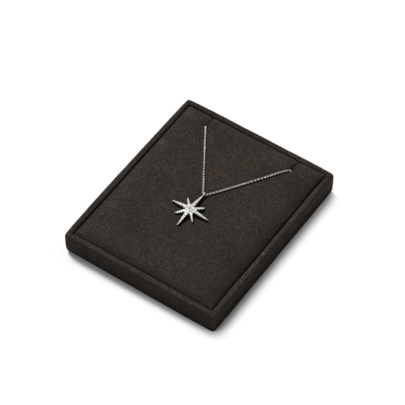 Brown Microfiber Wooden Jewelry Display Set