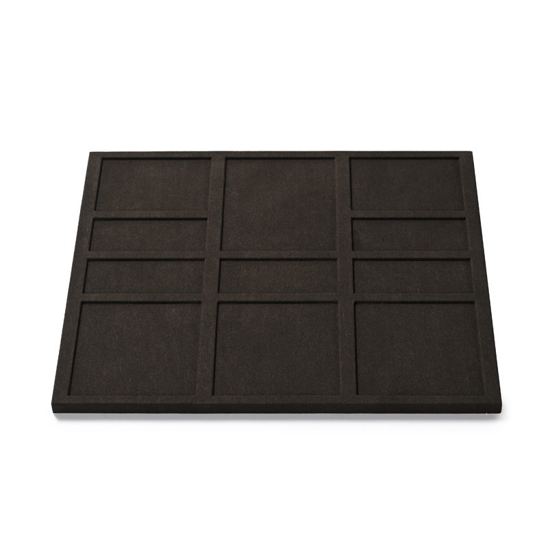 Brown Microfiber Wooden Jewelry Display Set