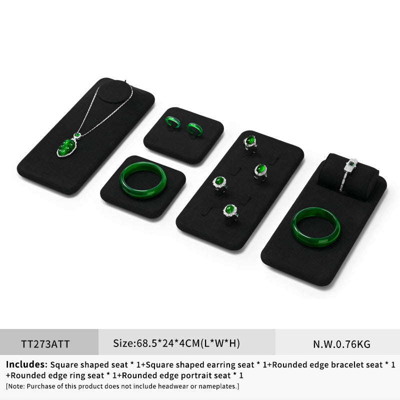 Black Microfiber Jewelry Display Set