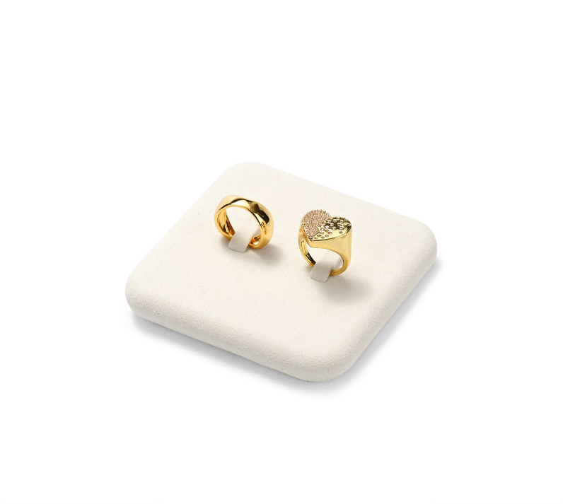 Beige Microfiber Jewelry Display Set