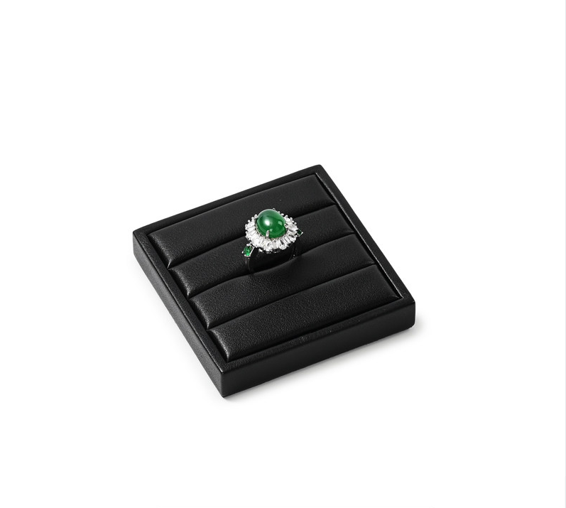 Black Leather Jewelry Display Set
