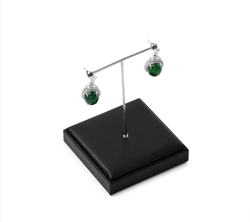 Black Leather Jewelry Display Set