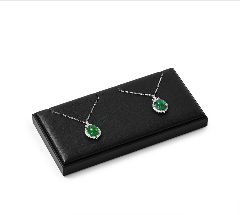 Black Leather Jewelry Display Set