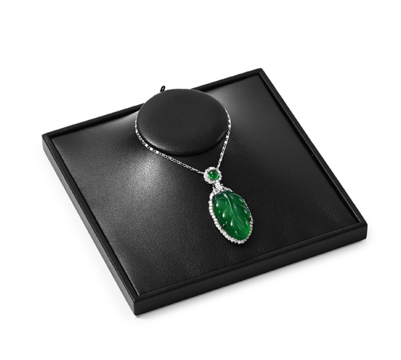 Black Leather Jewelry Display Set